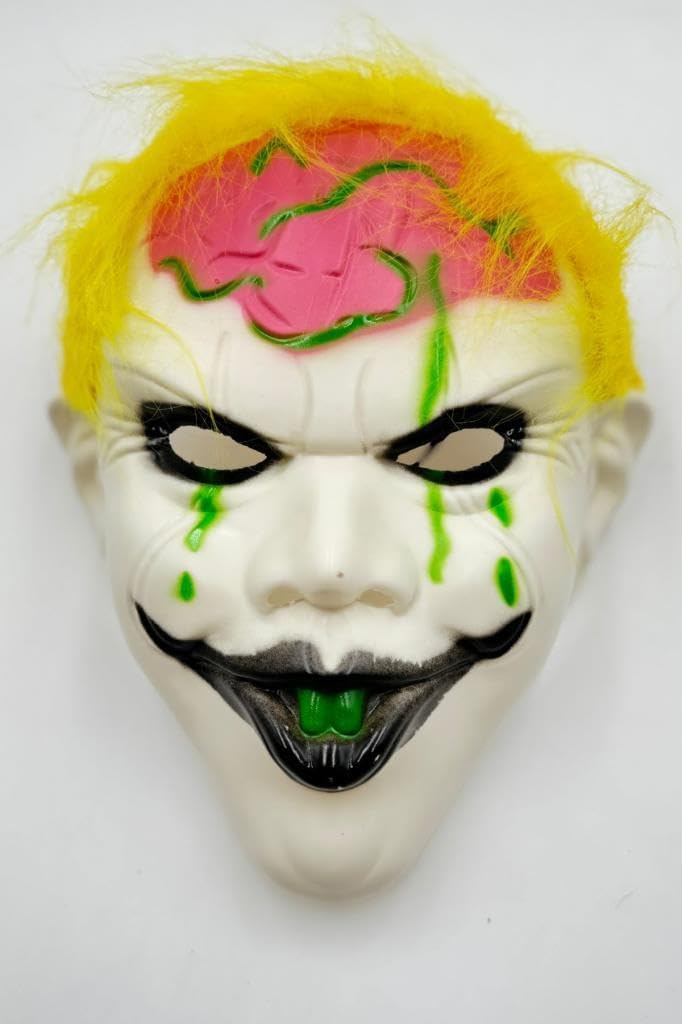 Alternative view of Halloween Maske Palyaço Pembe Beyin Sarı Saç
