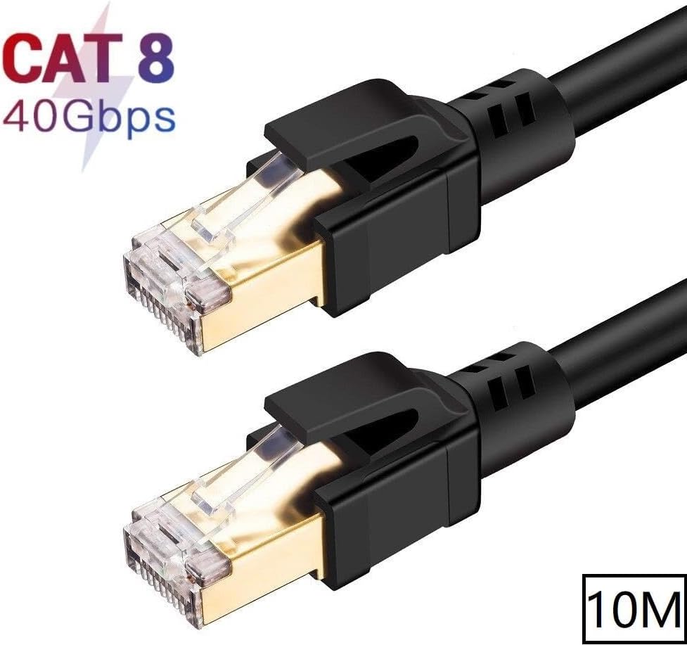 Alternative view of Tkz 1752 Cat8 10 Metre 40Gbps S/Ftp 2000MHz Yüksek Hızlı 26 AWG kablo, S/Ftp Esnek Korumalı Bükümlü Çift 25/40 Gb/sn 8P8C Altın Kaplama Cat8 İnternet Kablosu (10 METRE CAT8 1752)