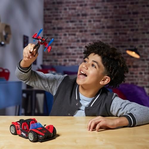 Alternative view of Spider-Man VenomVersus Epic World of Action Miles Morales Remix Blast Racer Figür ve Oyuncak Araba, Süper Kahraman Oyuncakları, 4 Yaş ve Üzeri Çocuklar