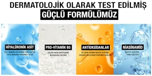 – Nemlendirici Fluid Hydro Boost SPF 50 (50 ml pompalı şişe) — Hyalüronik asit, provitamin B5 ve niasinamid içeren yüz bakımı — Güneş korumalı nemlendirici bakım