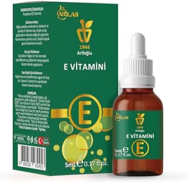 Arlab E Vitamini 5ml%100 Saf - Cilt ve Saç İçin Doğal ürün | Arlab Vitamin E 5ml 100% Pure - Natural for Skin and Hair