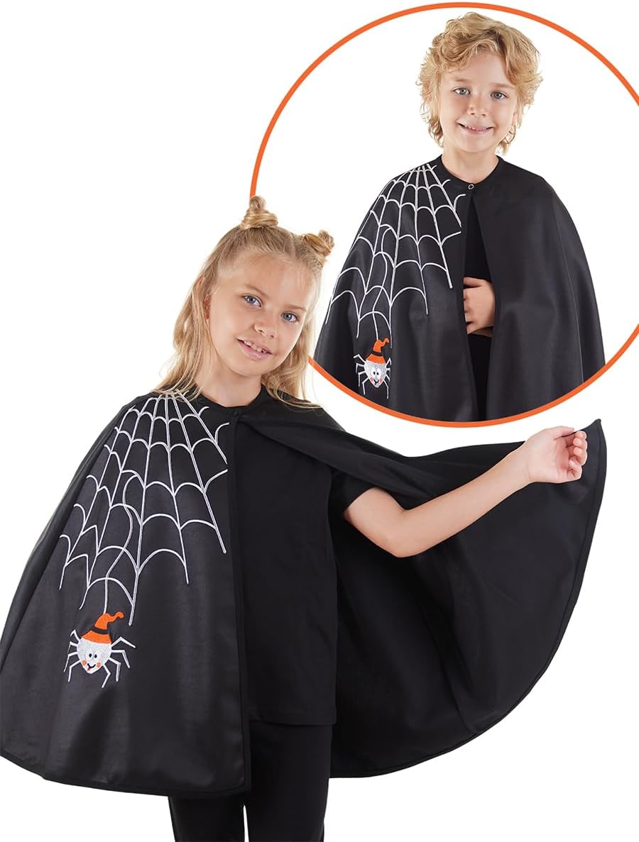 Alternative view of Halloween Bayramı Kostümü Kız Çocuk Siyah Pelerin