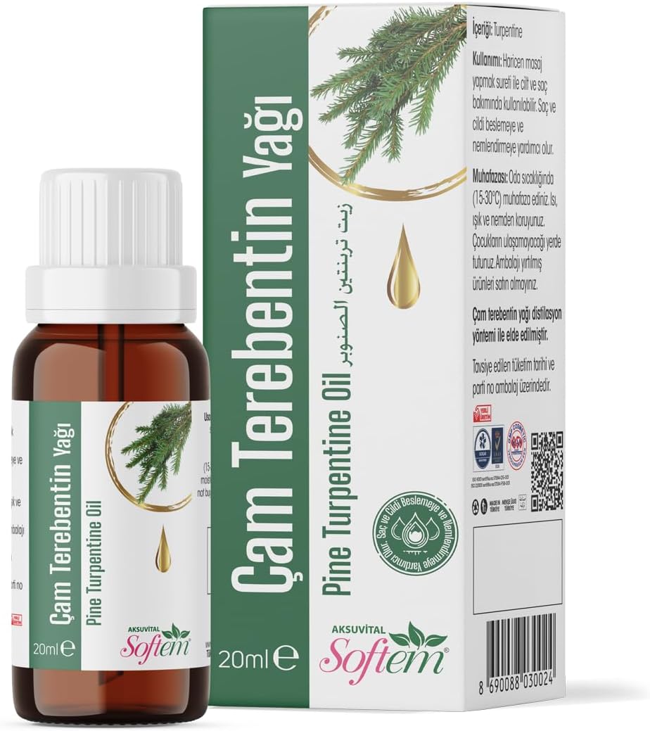 Alternative view of Softem Çam Terebentin Yağı 20 Ml | Doğal Uçucu Yağ ile Saç ve Cilt Bakımı | Saç Dökülmesine Karşı Destek, Şampuana Eklenebilir, Ferahlatıcı Etki, Distilasyonla Elde Edilmiş