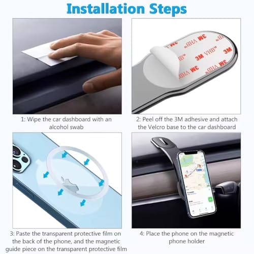 Alternative view of Ayarlanabilir Esnek Şekillenebilen Torpido Üstü Manyetik Araç İçi Telefon Tutucu iphone 11-15 pro max Telefon Tutucu Alüminyum Stand N52 Güçlü Mıknatıs Özel Seri Her Araca Her Telefona Uygun Yuvarlak