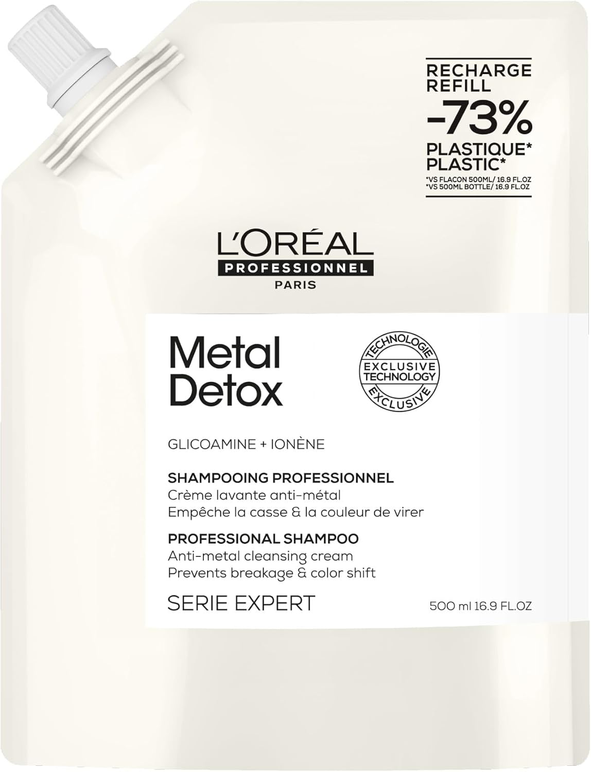 Alternative view of L'Oréal Professionnel Paris Serie Expert Metal Detox İşlem Görmüş ve Yıpranmış Saçlar İçin Metal Karşıtı Arındırıcı Şampuan 500ml
