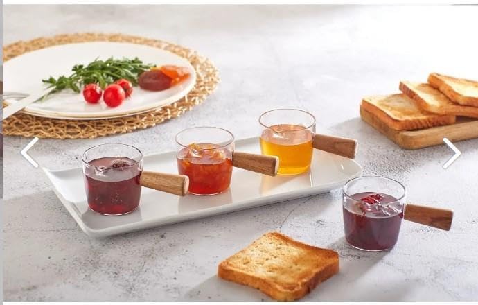Alternative view of Ahşap Saplı Mika Sosluk 2li Mini Sosluk Reçellik Sunum Seti