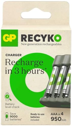 Alternative view of GP B441 USB Pil Şarj Cihazı 4 Adet 950mAh AAA İnce Pilli Set