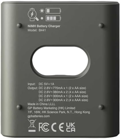 Alternative view of GP B441 USB ŞARJ CİHAZI (Pilsiz Model) 4 Kanallı hem AA hemde AAA şarjlı piller için