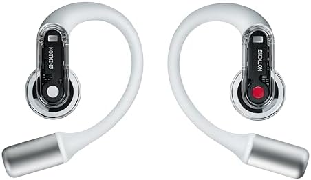 Ear (Open) açık kulak içi kulaklık, iki mikrofonlu ve AI Clear Voice, Open teknolojisi, IP54 toz ve suya dayanıklı, 30 saat çalma ve gelişmiş EQ – beyaz