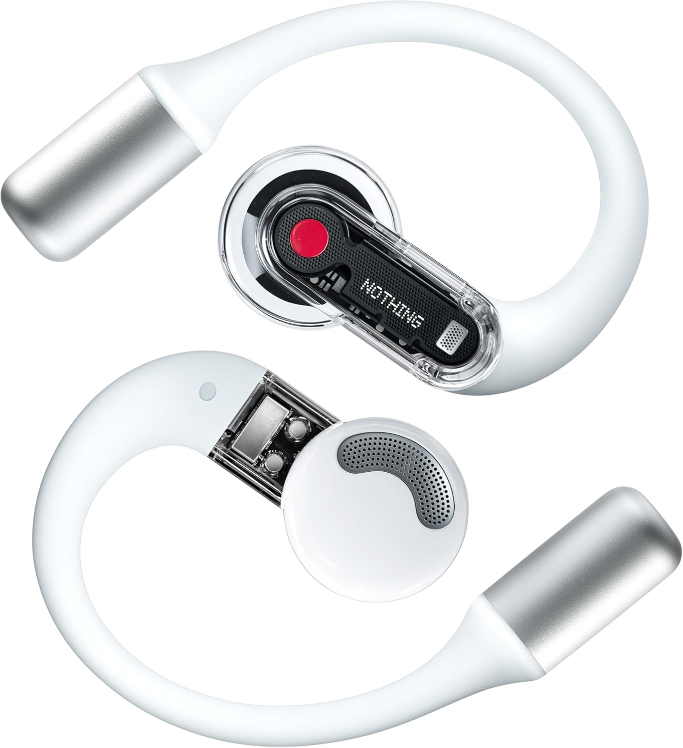 Alternative view of Ear (Open) açık kulak içi kulaklık, iki mikrofonlu ve AI Clear Voice, Open teknolojisi, IP54 toz ve suya dayanıklı, 30 saat çalma ve gelişmiş EQ – beyaz