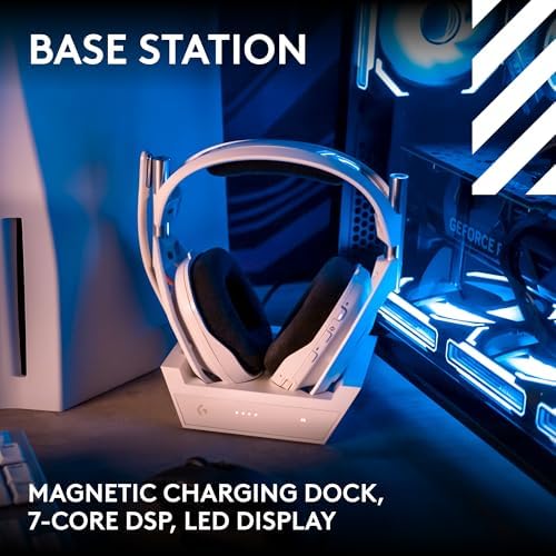 G A50 Kablosuz Baz İstasyonlu Oyuncu Kulaklığı, Dolby Ses, Xbox,, PC/Mac ile Uyumlu, Beyaz