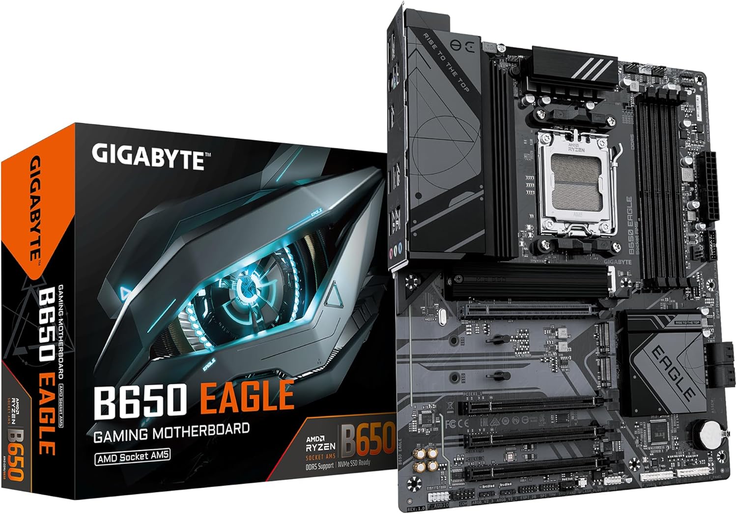 Alternative view of GIGABYTE ANAKART AMD AM5 ATX B650 EAGLE