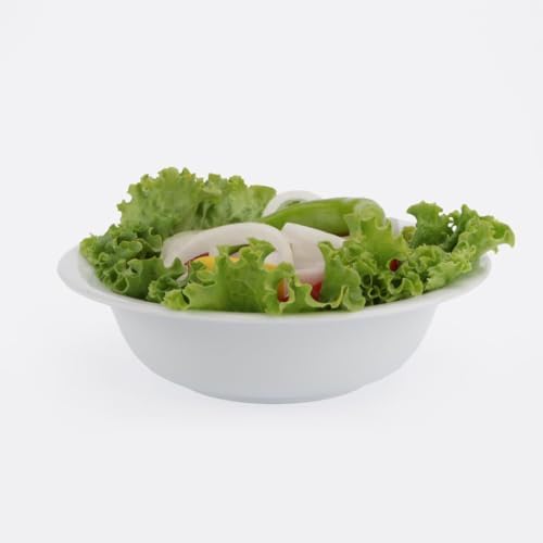 Porselen Salata Kasesi Çok Amaçlı Sunum Tabağı 23 cm Porselen Kase Beyaz Kase