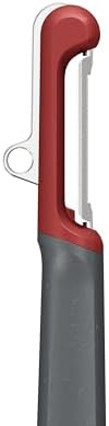 Alternative view of Yumuşak Cilt Soyucu - Domates, Şeftali ve Daha Fazlası için Ultra Keskin Paslanmaz Çelik Bıçak - Ergonomik Buğday Samanı Sapı - Dahili Göz Kesici ve Güvenlik Kapağı - Bulaşık Makinesinde
