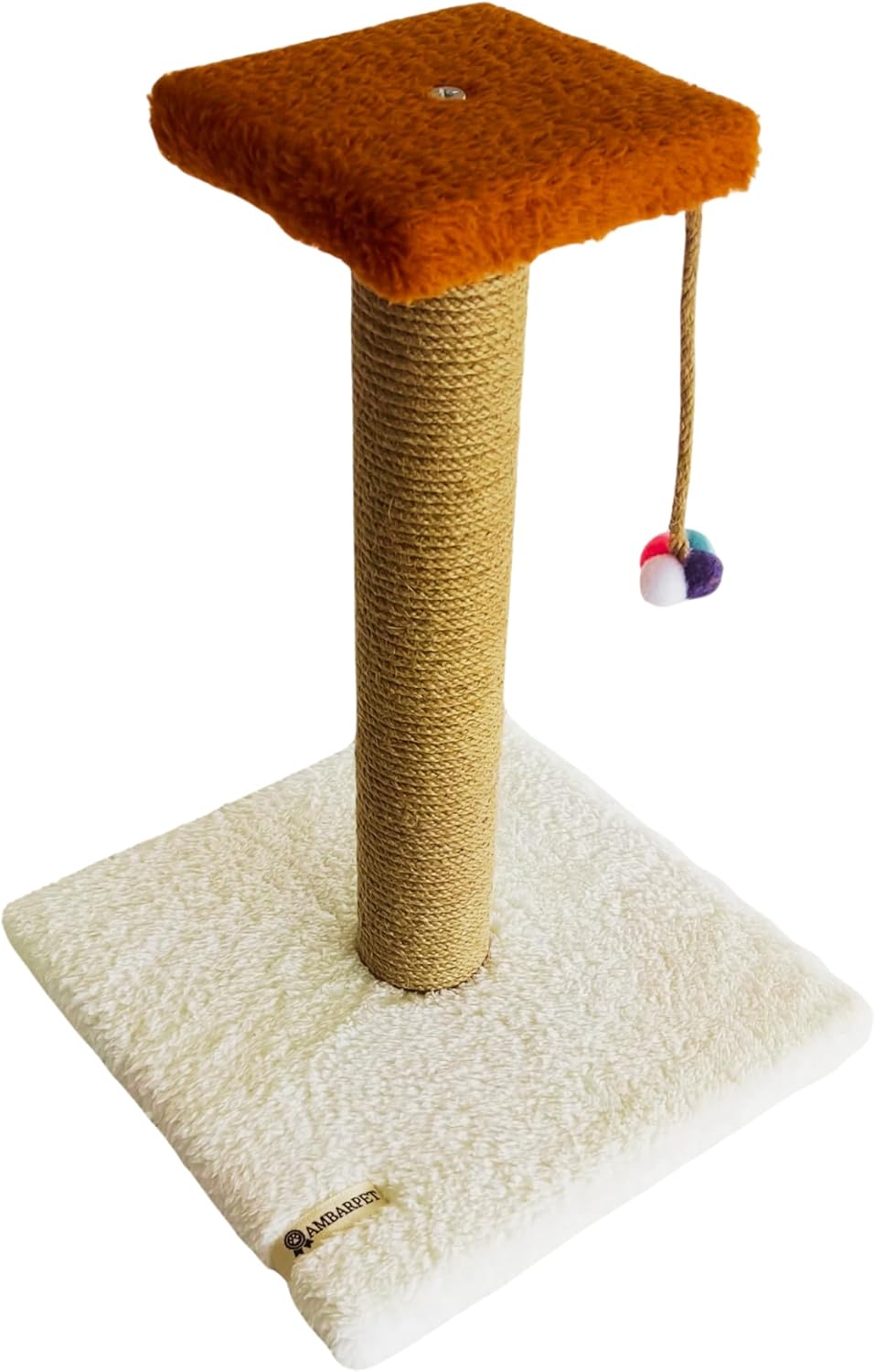 Alternative view of Tek Katlı Stepli Beyaz Kedi Tırmalama Tahtası