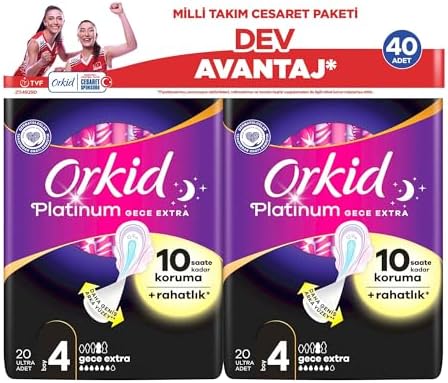 Alternative view of Orkid Platinum Cesaret Paketi Gece Ekstra 40'lı Yeni