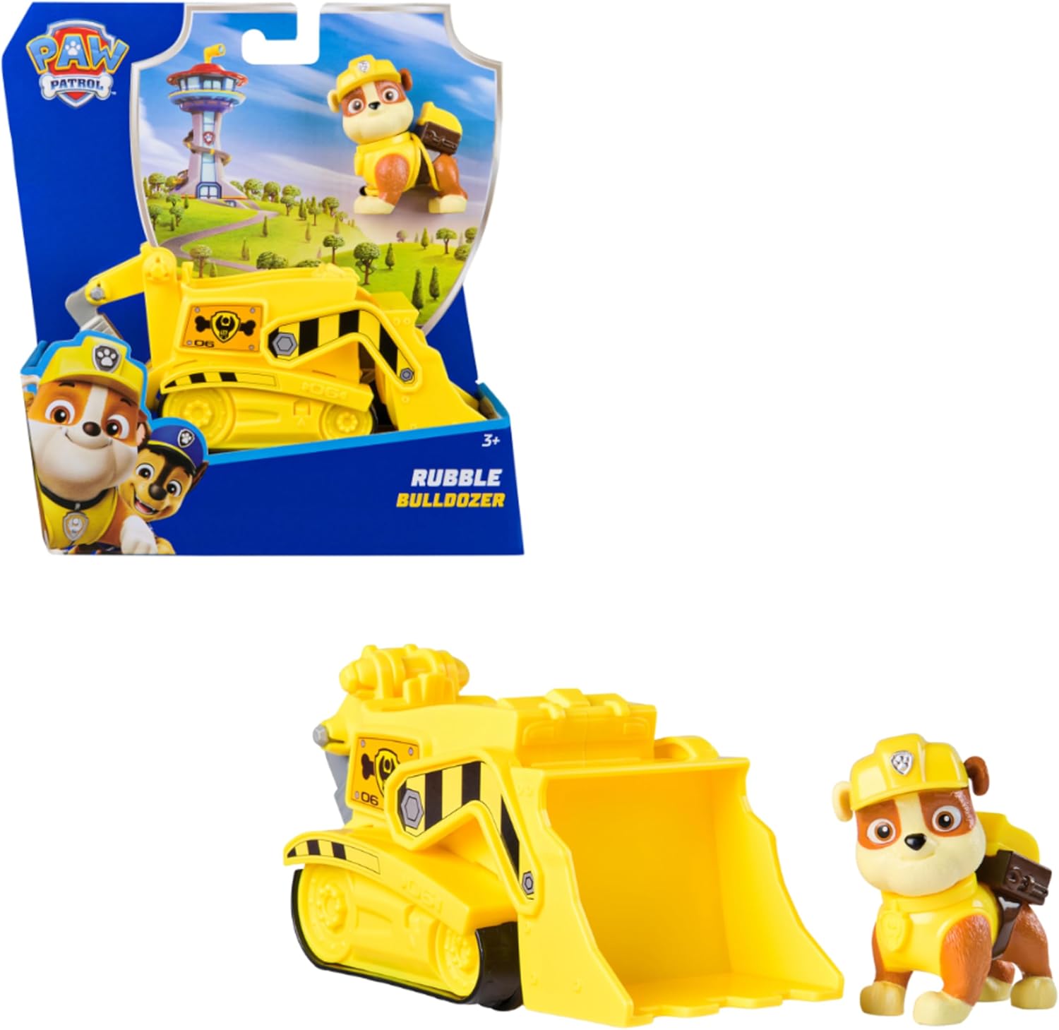 Alternative view of Paw Patrol, Rubble oyun figürlü inşaat aracı (sürdürülebilir temel araç/ana araç), 3 yaşından büyük çocuklar için oyuncak