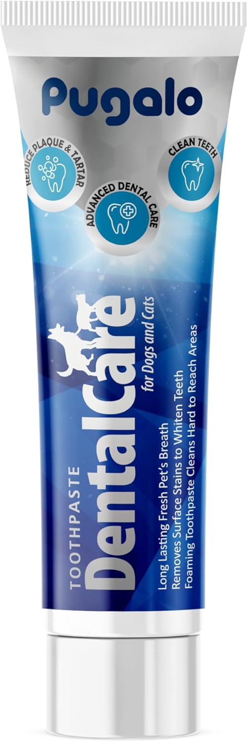 Pugalo Kedi ve Köpek Diş Macunu, Enzimatik Formül, Tartar Önleyici, Vanilyalı, 100 ml