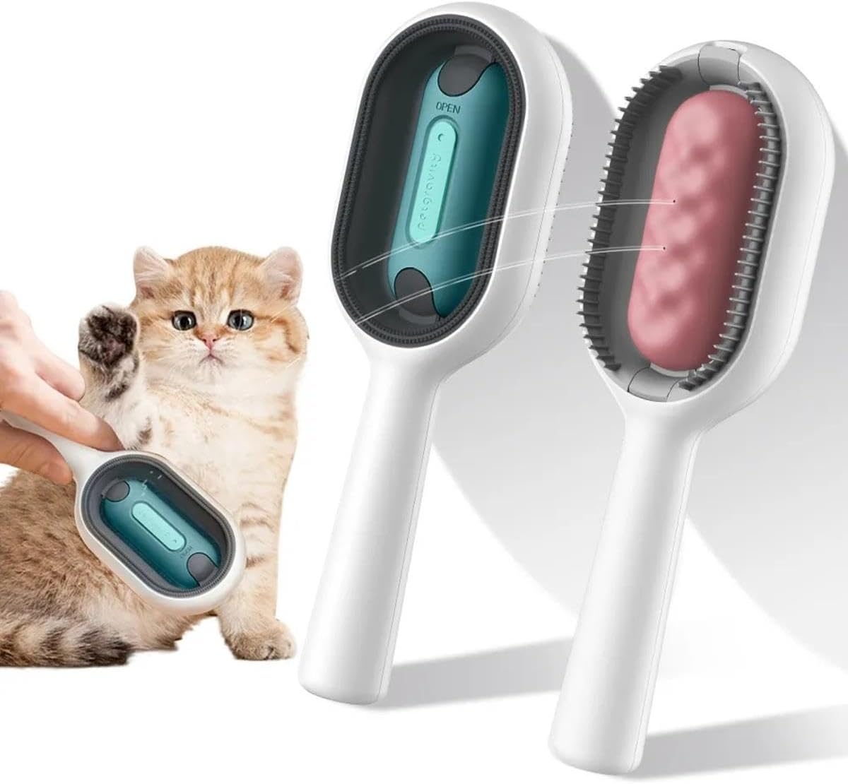 Alternative view of Su Hazneli Kedi Yıkama Fırçası Kedi Tarağı Sulu Yeni Nesil Mavi
