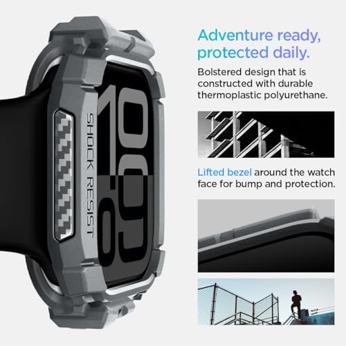 Alternative view of 46mm Seri 11/10 ile Uyumlu Kılıf Rugged Armor Dark Gray - ACS08598