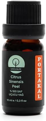 Unicuslife% 100 Saf Doğal, Portakal Yağı, (seyreltilmemiş) 10 ml