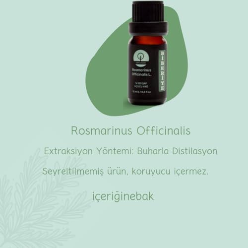 Unicuslife% 100 Saf Doğal, Biberiye Yağı (seyreltilmemiş) 10 ml