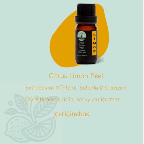 Unicuslife% 100 Saf Doğal, Limon Yağı (Seyreltilmemiş) 10 ml
