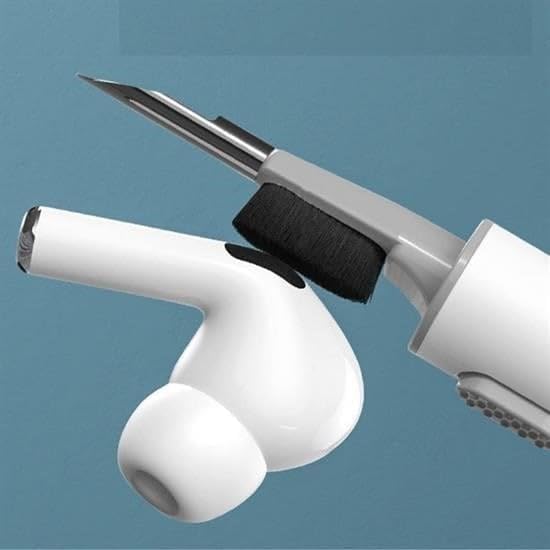 Pro Temizleyici Kit Süngerli 3'ü 1 Arada Temizleyici Kalem, Kablosuz Kulaklıklar Temiz Kalem, Toz Giderme Kulaklıkları Cep Telefonu için Çok Fonksiyonlu Kulaklık Temizleme Kiti
