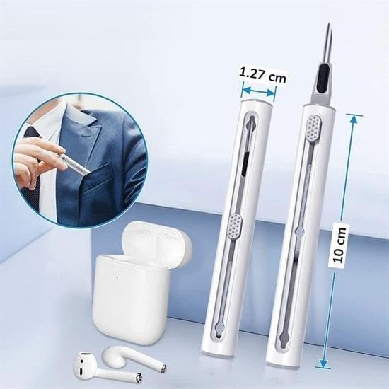 Alternative view of Pro Temizleyici Kit Süngerli 3'ü 1 Arada Temizleyici Kalem, Kablosuz Kulaklıklar Temiz Kalem, Toz Giderme Kulaklıkları Cep Telefonu için Çok Fonksiyonlu Kulaklık Temizleme Kiti