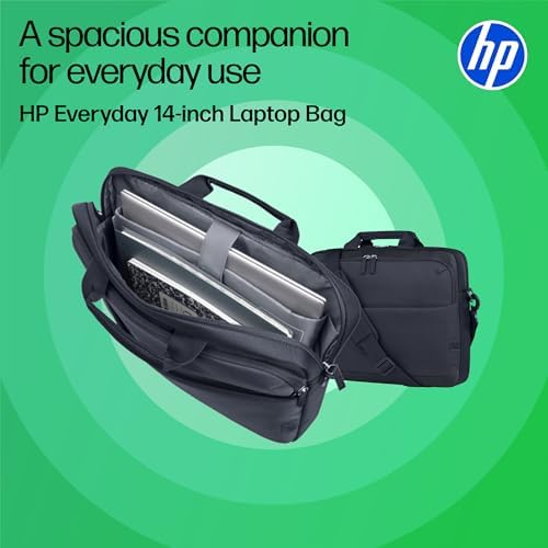 Alternative view of HP 14" Laptop Çantası, 600D Geri Dönüşümlü Polyester, 9L, Dolgulu Bölme, Su Geçirmez, Çıkarılabilir Omuz Askısı, Gri