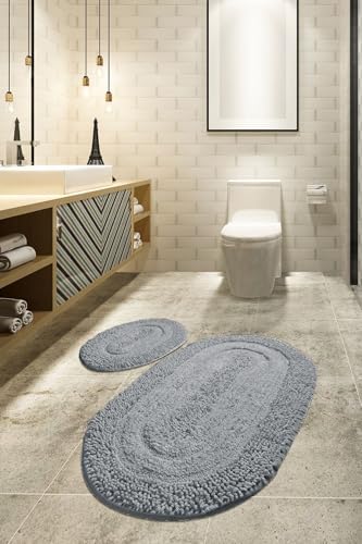 Alternative view of Macoroni Gri 2li Set Banyo Halısı