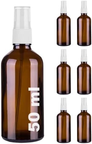 Alternative view of 50 ml Beyaz Spreyli Cam Şişe 50 cc Sızdırmaz Kapaklı Fısfıs Kahverengi Cam Şişe 6 Adet