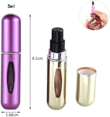 5 ADET Mini Cep Parfüm Şişesi, Dolabilir Taşınabilir Atomizer Parfüm, Koku, Kolonya Şişesi