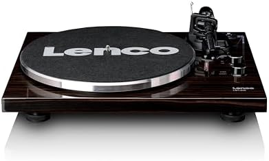 Lenco LBT-345WA - Bluetooth ve 2M Kırmızı Dönüştürücülü Plak Çalar Krom Sabitleyici Dahil - Ceviz