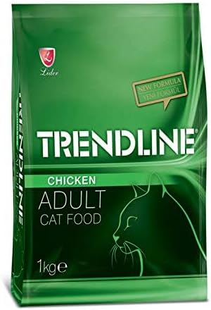Trendline Tavuklu Kedi Maması 1 kg x 2 & Renkli Taneli Yetişkin Kedi Maması 1 kg x 2 (4 Kg)