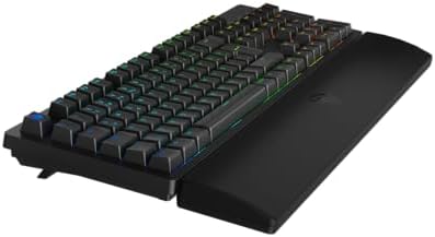 Pusat Ultra Tam Boyutlu Tactile Red Switch 80 M Tıklama Kablolu Mekanik RGB Oyuncu Klavyesi (Siyah)