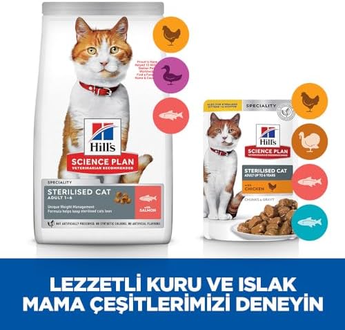 Alternative view of Hill's SP Somon Kısırlaştırılmış Yetişkin Kedi Maması 8+2 KG