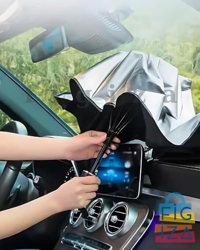 Araba Güneşlik İç Ön Cam, Katlanır Araba Güneşliği Şemsiyesi, UV Işınlarının% 99,9'unu Engeller, Arabalar, SUV'lar, Kamyonlar için (130x75cm) (KALİTELİ KILIF HEDİYE).