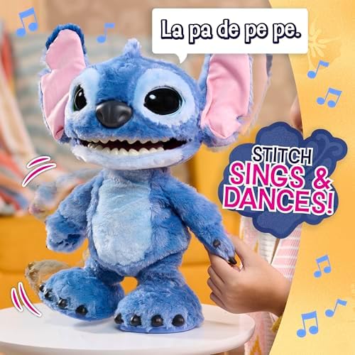 Play Stitch – Fonksiyonel Pelüş Hayvan, 100+ Gürültü ve Tepki, 3 Yaşından İtibaren, 43 cm, Etkileşimli, Pelüş Hayvan