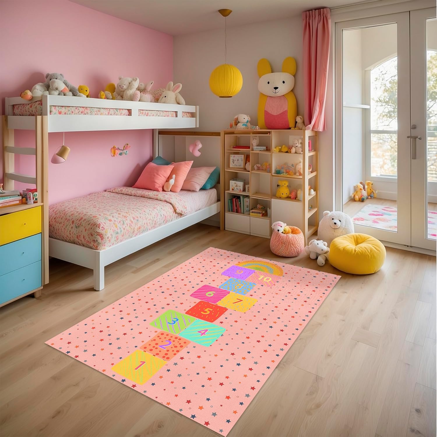 Polya Şönil Kaymaz Pamuk Tabanlı Yıkanabilir Antibakteriyel Çocuk Halısı 160x230