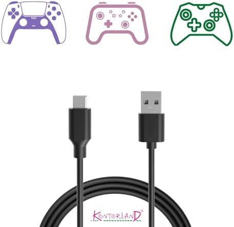 Alternative view of Gaming USB-C Kablo - Siyah 1.5 Metre | Xbox, PS5 Gamepad ve Akıllı Telefonlar için USB Type-C Bağlantı ve Hızlı Şarj Kablosu