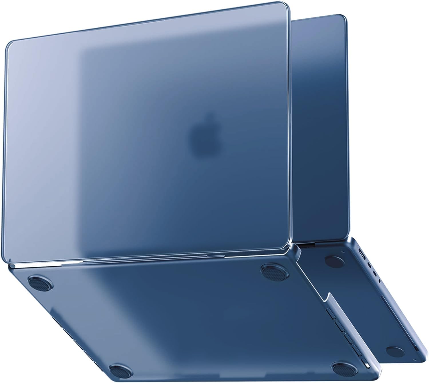 MacBook Air 15,3 ile Uyumlu M5 (A3448) M4 (A3241) M3 (A3114) M2 (A2941) Polikarbonat Sert Koruyucu Çizilme ve Darbe Önleyici Kılıf (Mat-Mavi, 15 inç 2023-2026)