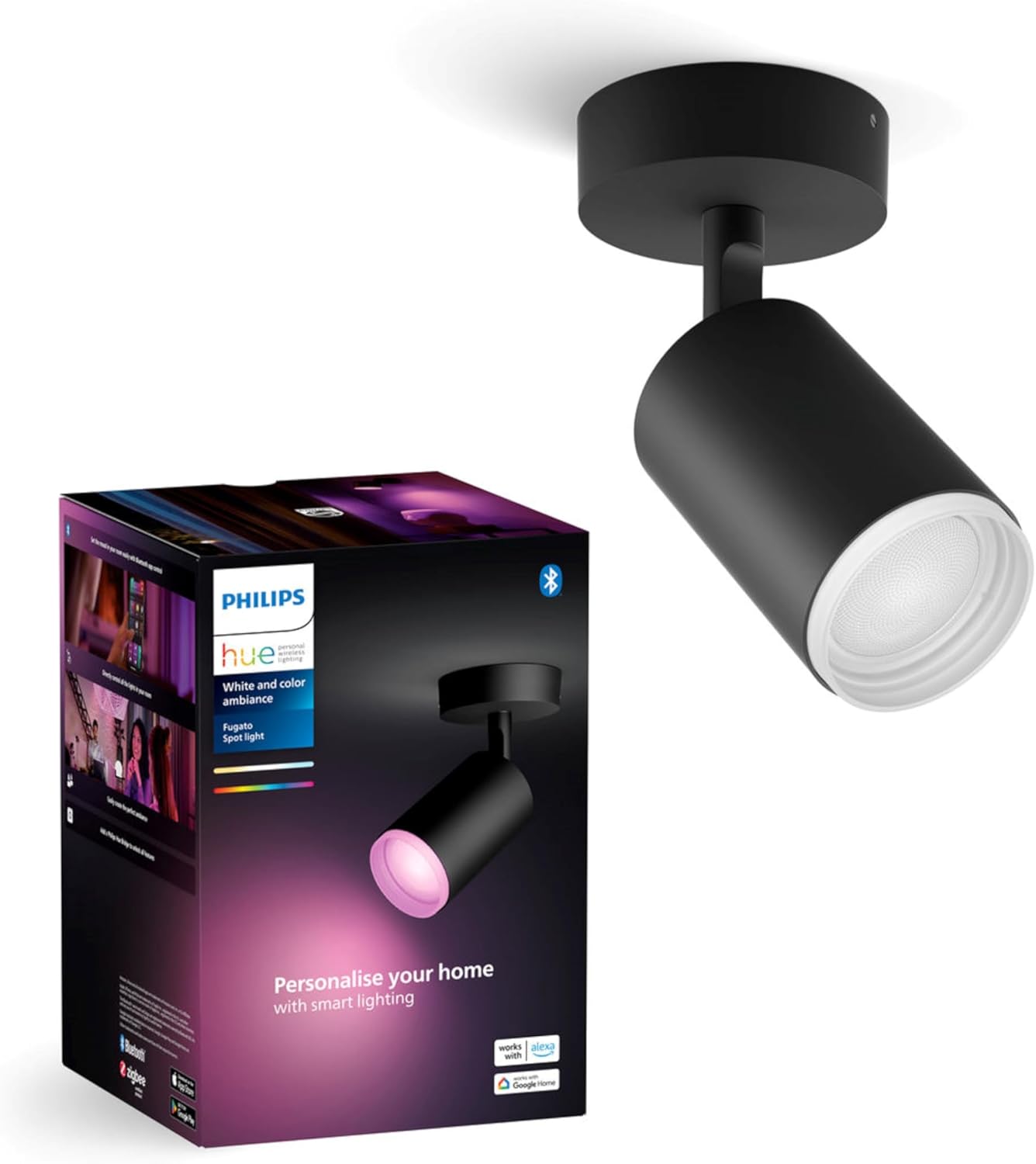 Alternative view of Hue Fugato Akıllı Led Spot Lamba 1x4.2W (Siyah) v2