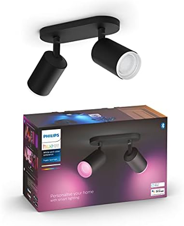 Alternative view of Hue Fugato Çift Spot Renkli Akıllı Led Armatür, Siyah, 2x4.2W
