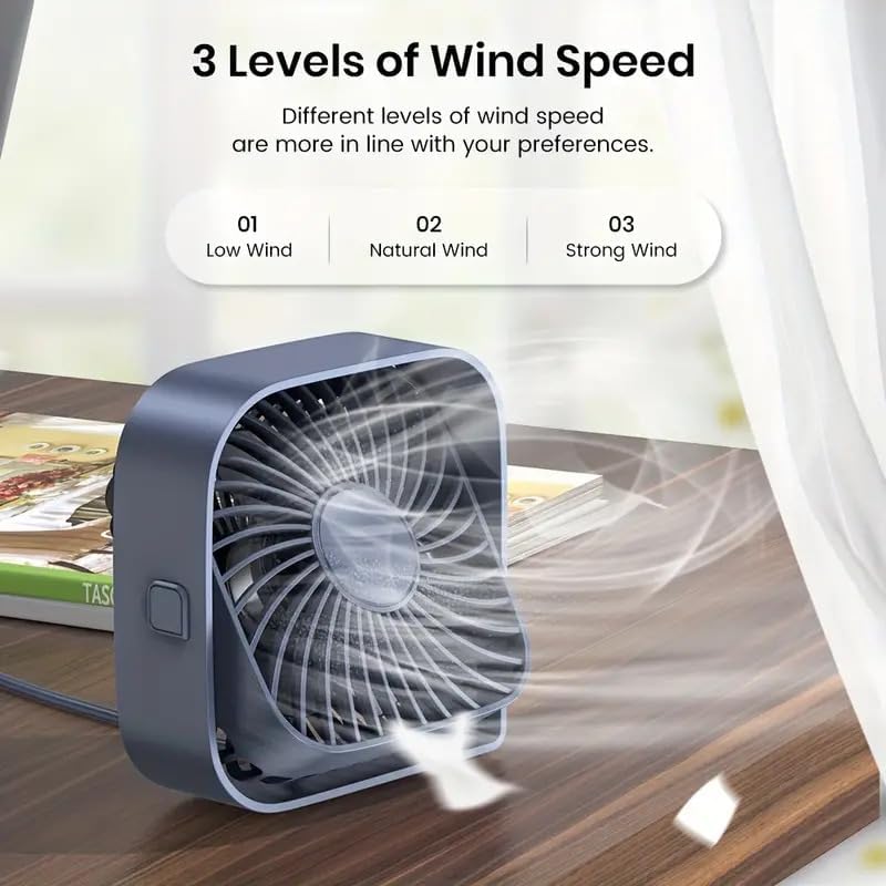 Alternative view of Her Yerde Serin ve Rahat Kalın: 3 Hız ve 360 ° Sessiz Çalışma ile Taşınabilir USB Masa Fanı