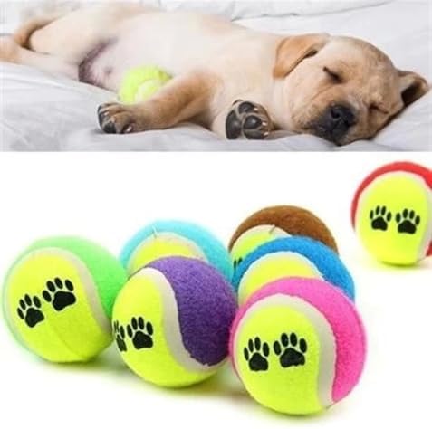 Tenis Topu Köpek Eğitim Oyuncağı - Dayanıklı ve Eğlenceli Köpek Oyun Topu (Tenis, Adet, 4)