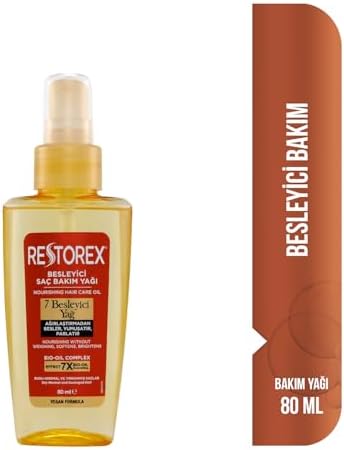 Restorex Besleyici Saç Bakım Yağı 80 Mililitre, 7 Besleyici Yağ