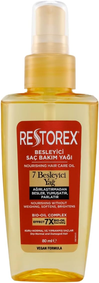 Alternative view of Restorex Besleyici Saç Bakım Yağı 80 Mililitre, 7 Besleyici Yağ