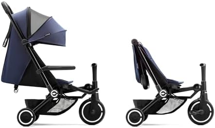SmarTrike Traveler Hepsi Bir Arada Aktif Kabin Boy Bebek Arabası ve Bisiklet (6 Ay – 4 Yaş) - Midnight Blue