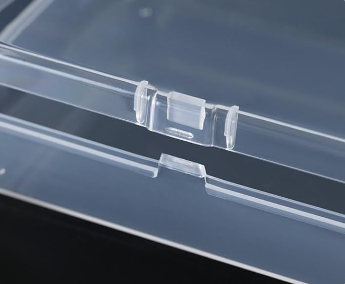 12,5cm Mini Şeffaf Eşya Takı Elektronik Saklama Kutusu Organizer Düzenleyici Klipsli Kapaklı Kutu
